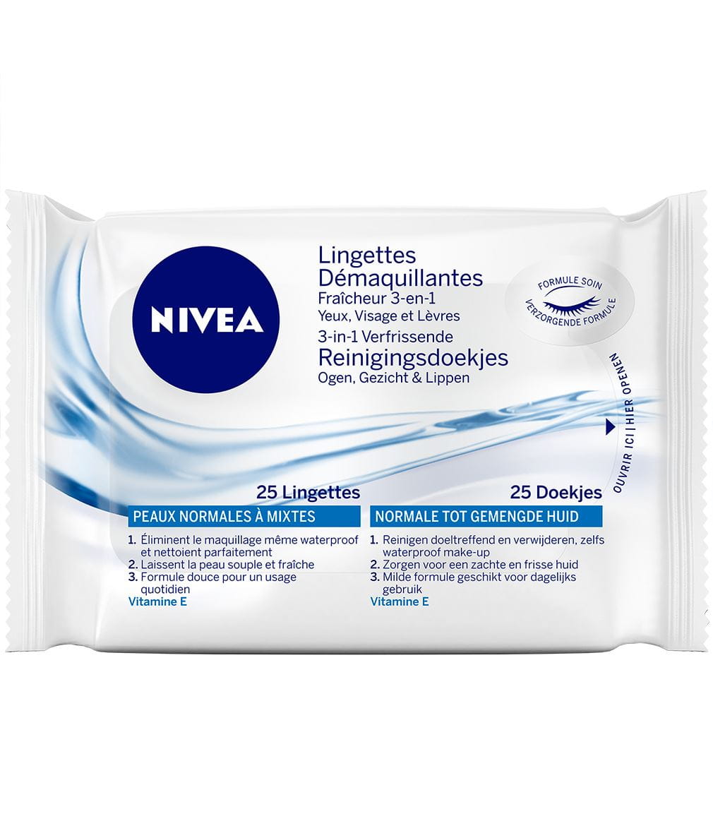 Résultat de recherche d'images pour "lingettes démaquillantes nivea fraicheur"